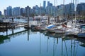 Downtown Vancouver city view from Stanley Park. Royalty Free Stock Photo