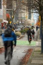 Downtown Vancouver Cycle Path Royalty Free Stock Photo