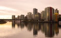 Downtown Vancouver at Dusk Royalty Free Stock Photo