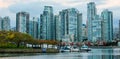 Downtown Vancouver at dusk. Royalty Free Stock Photo