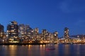 Downtown Vancouver at Night Royalty Free Stock Photo