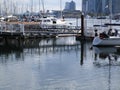 Downtown Vancouver skyline and the pier at Stanley Park, Summer 2018 Royalty Free Stock Photo