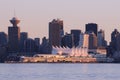 Downtown Vancouver at sunset