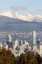 Downtown Vancouver Towers and Mountains Royalty Free Stock Photo