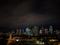Downtown view at the night. Montreal Royalty Free Stock Photo