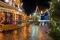 Downtown of Volendam on New Year`s Eve Royalty Free Stock Photo