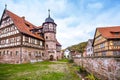 The downtown of Wasungen in Thuringia Germany