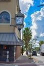 Downtown Wauchula Florida Main Street Bank, Vibrant Sky, Historic Town, Old Florida, Royalty Free Stock Photo 