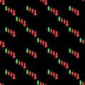 Downtrend Candlestick Pattern vector Cryptocurrency Analytics colored seamless pattern Royalty Free Stock Photo