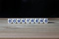 Downtrend word cubes