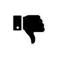 Downvote icon featuring a thumb pointing downward with a device screen isolated on white background Royalty Free Stock Photo