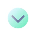 Downward direction button pixel perfect flat gradient color ui icon