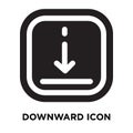 Downward icon vector isolated on white background, logo concept