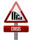 Downward trend concept crisis illustration design