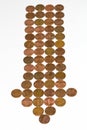 Downward trend in pennies.