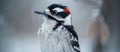 Downy Woodpecker Perched on Tree Branch Royalty Free Stock Photo