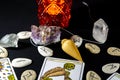 Dowsing Pendulum with Amethyst & Quartz Royalty Free Stock Photo