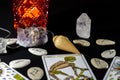 Dowsing Pendulum with Crystals Royalty Free Stock Photo