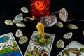 Dowsing Pendulum with Tarot & Runes Royalty Free Stock Photo