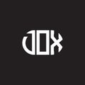 DOX letter logo design on black background. DOX creative initials letter logo concept. DOX letter design