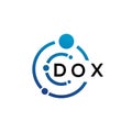 DOX letter logo design on white background. DOX creative initials letter logo concept. DOX letter design.DOX letter logo design
