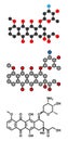 Doxorubicin cancer chemotherapy drug molecule