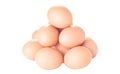 Dozen brown chicken eggs Royalty Free Stock Photo