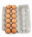 Dozen brown eggs