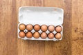 Eggs in a box Royalty Free Stock Photo