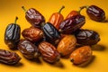 a dozen dates are on the table. ai generative