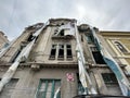 Dozens of buildings in Constanta Romania nowadays have a red dot which means high risk of collapse