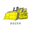 DOZER HEAVY EQUIPMENT BULLDOZER VECTOR