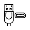 dp displayport line icon vector illustration Royalty Free Stock Photo