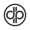 DP Initials Custom Unlimited Circular Symbol Logo Design