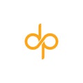 dp letter logo vector icon illustration Royalty Free Stock Photo