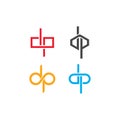 dp letter logo vector icon illustration Royalty Free Stock Photo