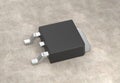 DPAK mosfet electronic transistor on surface 3d illustration Royalty Free Stock Photo