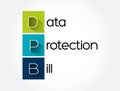DPB - Data Protection Bill acronym, technology concept background Royalty Free Stock Photo
