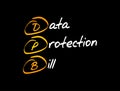 DPB - Data Protection Bill acronym concept Royalty Free Stock Photo