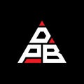 DPB triangle letter logo design with triangle shape. DPB triangle logo design monogram. DPB triangle vector logo template with red Royalty Free Stock Photo