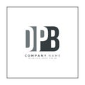 DPB Vector Logo Template - Creative Icon for Initial Letters D, P and B Royalty Free Stock Photo