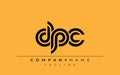 DPC Creative Unique Modern Letter Logo Design Royalty Free Stock Photo
