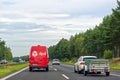 dpd delivery van for parcels on a freeway in Germany Royalty Free Stock Photo
