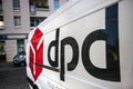 Dpd truck in frankfurt oder germany Royalty Free Stock Photo