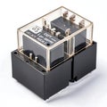 DPDT Relay isolated on a white background Royalty Free Stock Photo