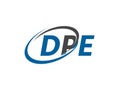 DPE letter creative modern elegant logo design Royalty Free Stock Photo