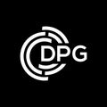 DPG letter logo design on black background. DPG creative initials letter logo concept. DPG letter design Royalty Free Stock Photo