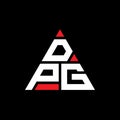 DPG triangle letter logo design with triangle shape. DPG triangle logo design monogram. DPG triangle vector logo template with red Royalty Free Stock Photo