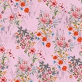 Floral Hand Made Digital Design Pattern, colours available in design,