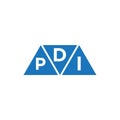 DPI 3 triangle shape logo design on white background. DPI creative initials letter logo concept
